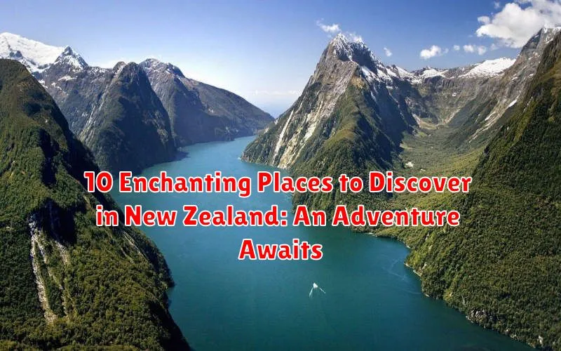 10 Enchanting Places to Discover in New Zealand: An Adventure Awaits